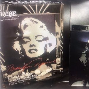 Allure Marilyn Monroe Frosted Glass Art Tea Light Candle Holder By Maison Rouge